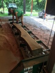 RV park - Milling logs for beams