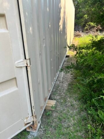 RV Park - Container delivered and placed on beams